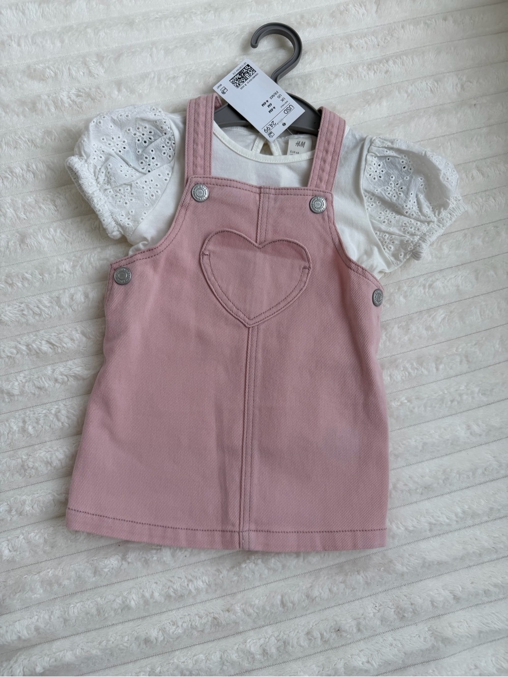 Kids Pink Pinafore Dress 6 months